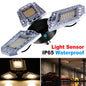 Three-Head LED Garage Light – 60W/80W/100W, E26/E27, IP65 Waterproof with Light Sensor