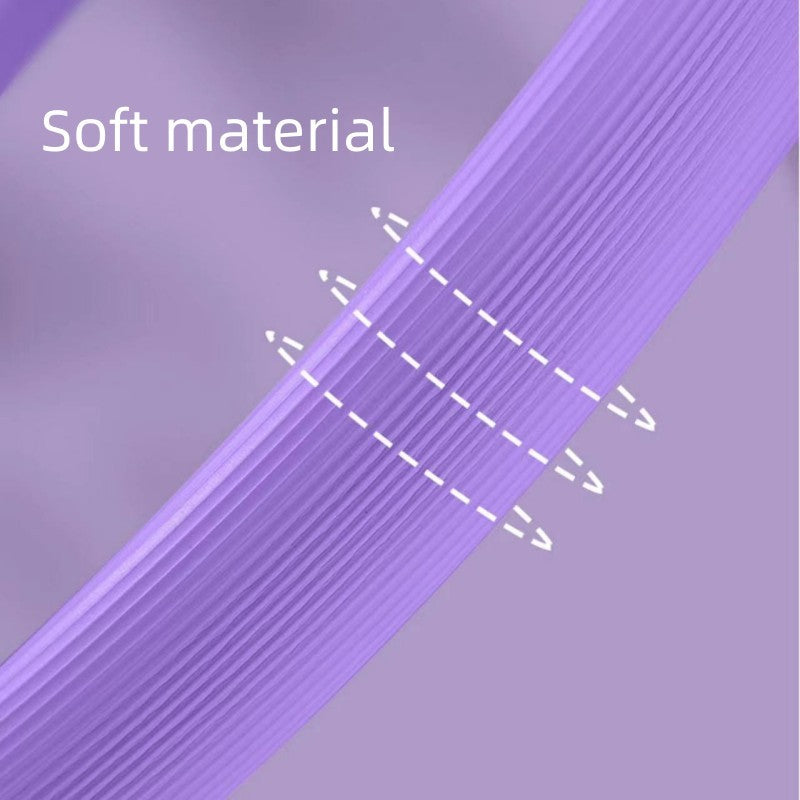 Purple material with text 'Soft material' and needle design.