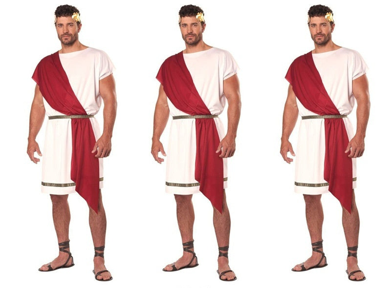 Ancient Greek Gladiator Couples Costume Set | Halloween Cosplay Stage Outfit