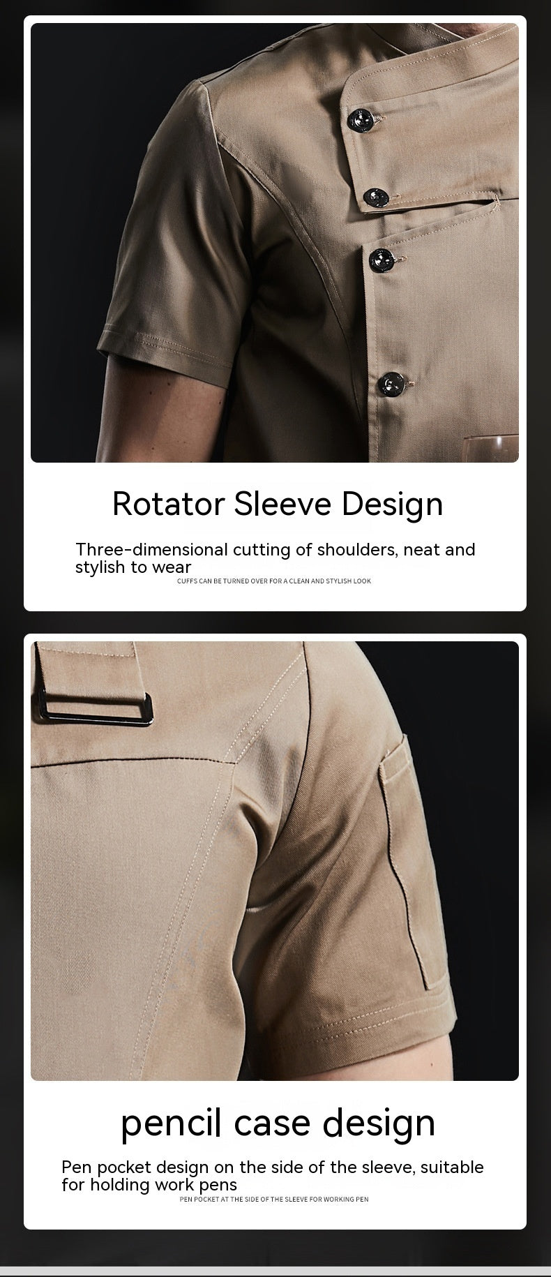 Men's Short-Sleeve Chef Shirt – Moisture-Wicking Uniform for Kitchen & Hotel Staff