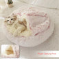 Round Plush Pet Bed — Warm Winter Bed for Cats & Dogs
