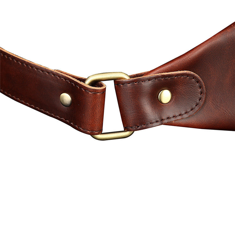 Men's Retro Crossbody Bag – Crazy Horse PU Leather Waist & Shoulder Bag