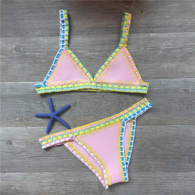 Women's Hand-Crochet Bikini Set | Knitted Two-Piece Swimwear