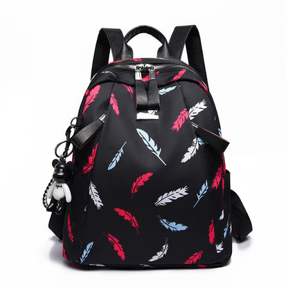 Women's Printed Oxford Backpack – Lightweight Large Capacity Travel & Leisure Bag