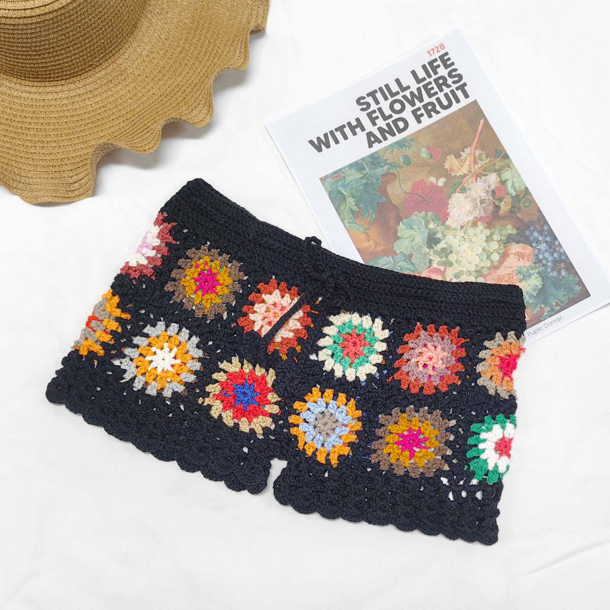 Super Cute Women's Crocheted Stitching Beach Shorts Bikini Cover-Up