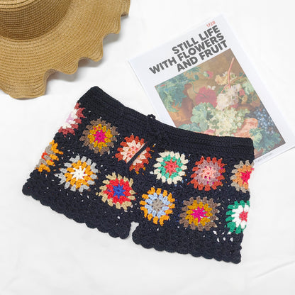 Super Cute Women's Crocheted Stitching Beach Shorts Bikini Cover-Up