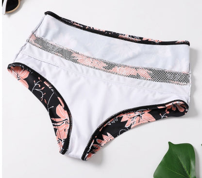 Retro High-waist ruffled swimsuit