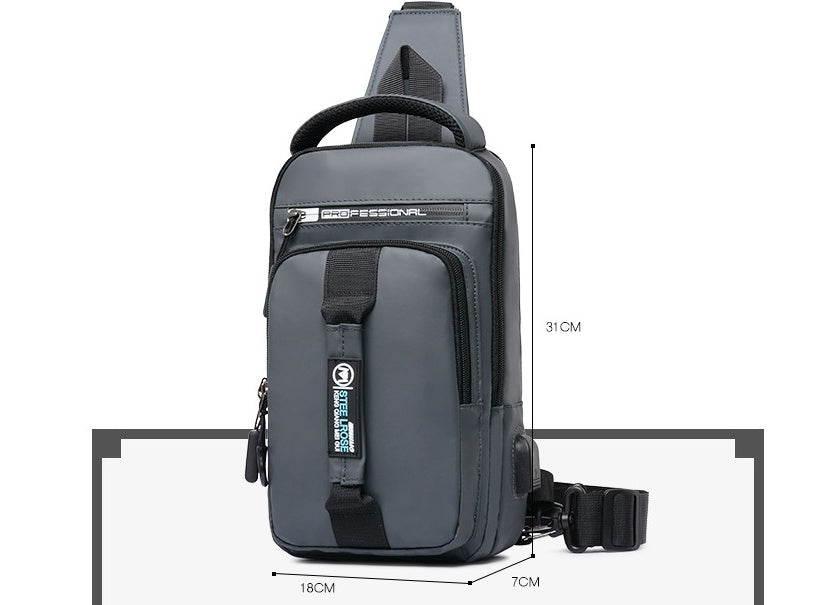 Men's Waterproof Sling Chest Bag – Outdoor Crossbody Shoulder Pack