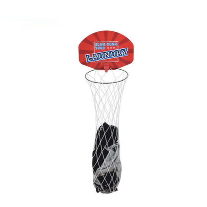 Wall-Mounted Basketball Laundry Hoop — Indoor Fun, Red