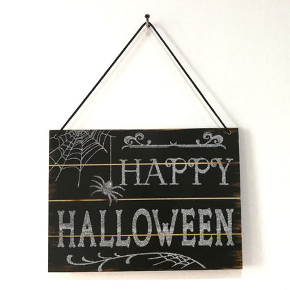 Halloween Hanging Decoration Signs – Spooky Wooden Wall Decor for Home & Yard