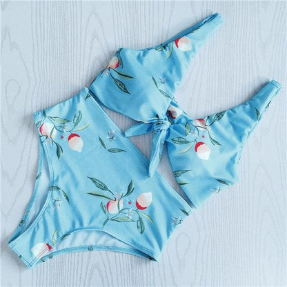 Knotted Bikini Set | Floral Beachwear for Women