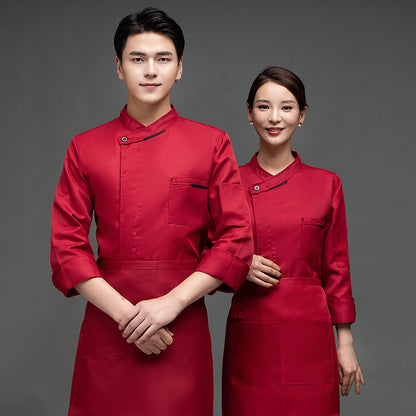 Long Sleeve Chef Jacket – Warm & Professional Kitchen Uniform for Men