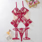 Women's Mesh Lace Lingerie Set – 3-Piece Sheer Bodysuit