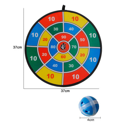 Kids' Fabric Dart Board – Safe Cloth Target Game for Children Ages 3–14, Red