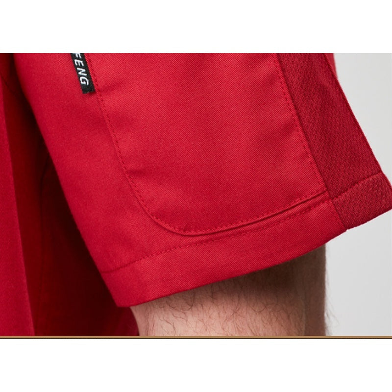 Men's Long-Sleeve Chef Coat – Anti-Oil Stretch Kitchen Uniform