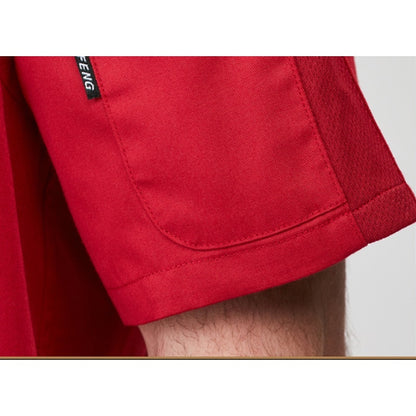 Men's Long-Sleeve Chef Coat – Anti-Oil Stretch Kitchen Uniform