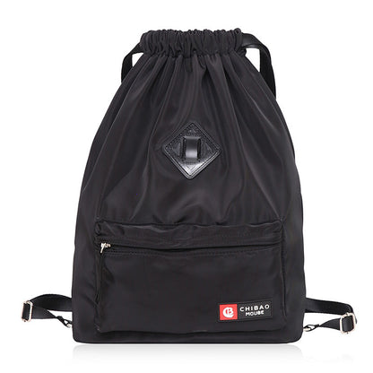 Women's Waterproof Nylon Drawstring Backpack – Lightweight Gym & Everyday Bag