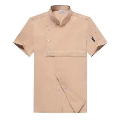 Premium Short-Sleeve Chef Uniform – Moisture-Wicking Professional Kitchen Coat