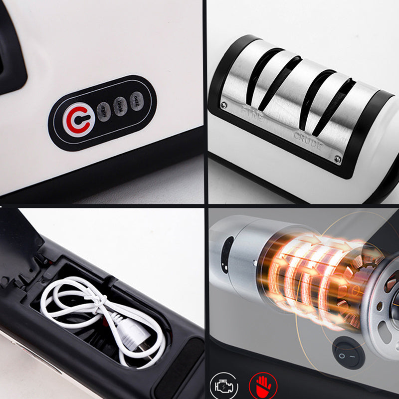 USB Rechargeable Electric Knife Sharpener — 3-Stage, Adjustable