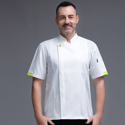 Short Sleeve Chef Top – Moisture-Wicking Unisex Kitchen & Bakery Jacket
