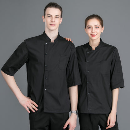 Breathable Short-Sleeve Chef Top – Moisture-Wicking Kitchen Uniform for Summer