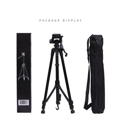 Portable Camera Tripod – 3D Pan-Tilt Head, Aluminum, 4.4–11 lb Capacity, Carrying Bag