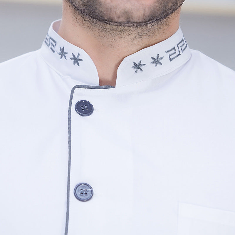 Chef Apron & Short Sleeve Top Set – Moisture-Wicking Unisex Kitchen Uniform