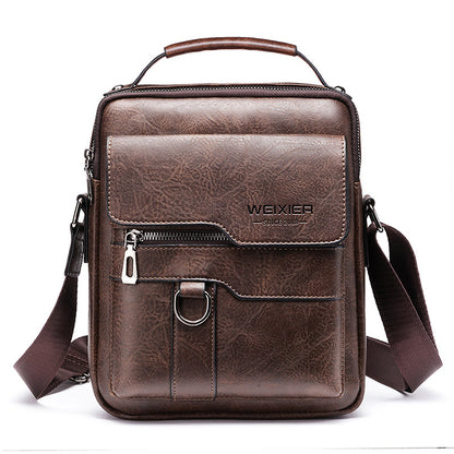 Men’s PU Leather Messenger Bag – Waterproof Shoulder Bag for Work, Travel & Daily Use