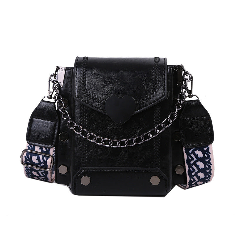 Women's PU Leather Crossbody Bag – Chain Strap Mini Messenger Purse
