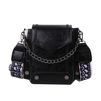 Women's PU Leather Crossbody Bag – Chain Strap Mini Messenger Purse