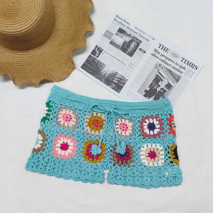 Super Cute Women's Crocheted Stitching Beach Shorts Bikini Cover-Up