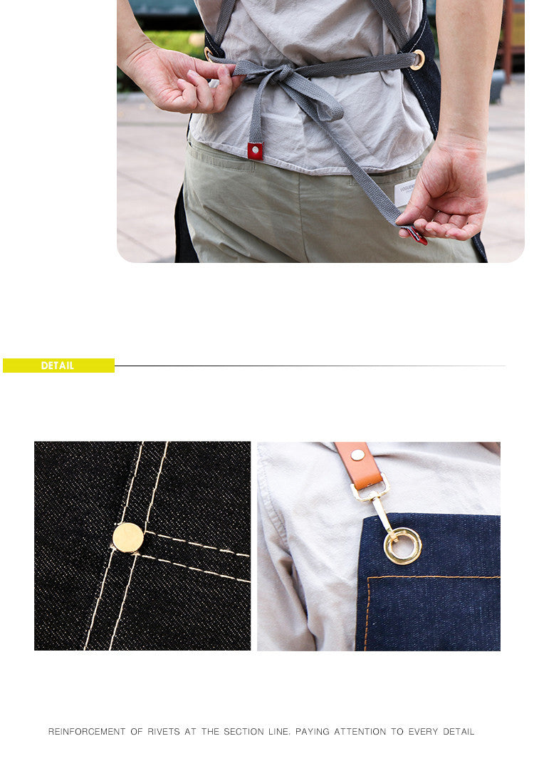 Men's Heavy-Duty Work Apron – Wear-Resistant Sleeveless Chef & Shop Apron