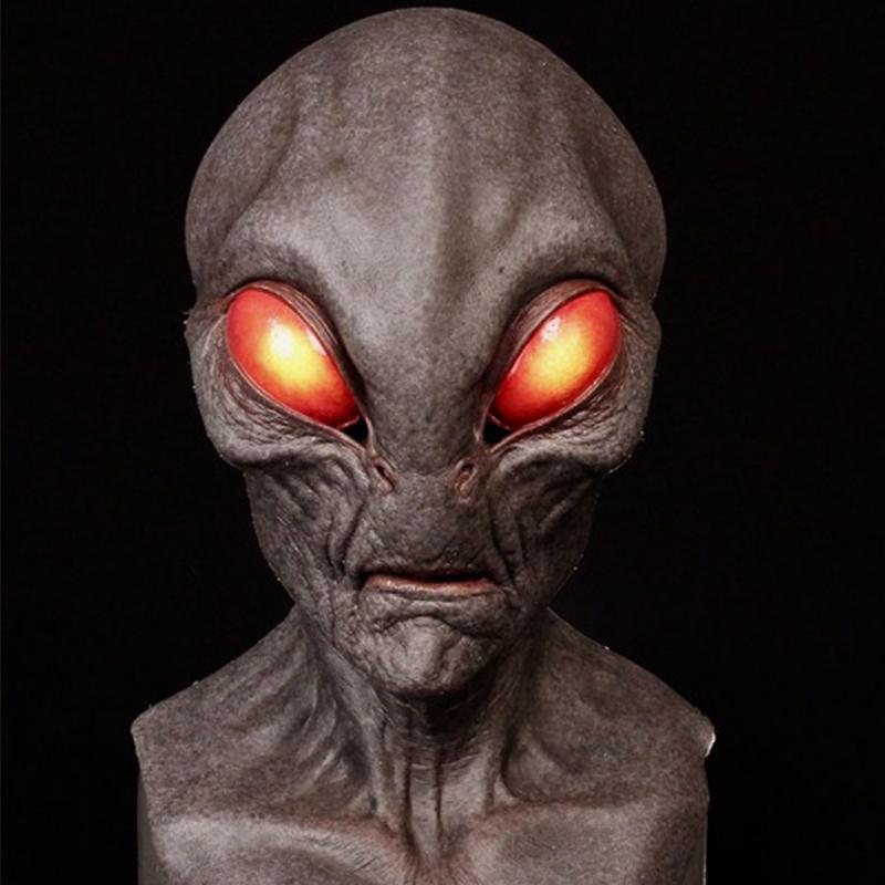 Latex Halloween Mask Set – Alien, Old Man & Cosplay Costume Masks with Gloves