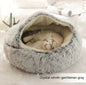Round Plush Pet Bed — Warm Winter Bed for Cats & Dogs