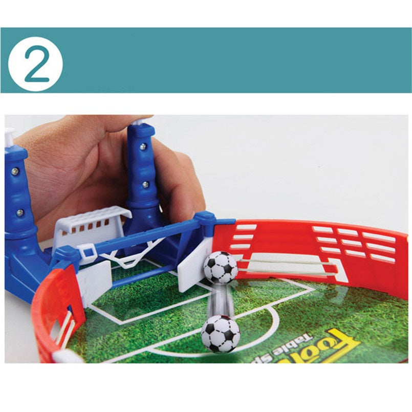 Mini Tabletop Soccer Game Set – Portable 2-Player Football Board Game with 2 Balls