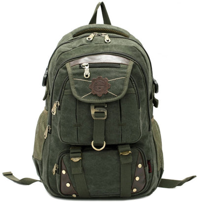Canvas Hiking & Laptop Backpack – 20–35L Outdoor Daypack for Men