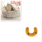 Round Plush Pet Bed — Warm Winter Bed for Cats & Dogs