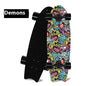 Fishtail Maple Skateboard — 21 Graphic Designs, 28" Deck