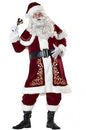 Santa Claus Couples Costume Set – Velvet Christmas Party Outfit for Men & Women