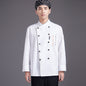 Chef Uniform with Gray Trim – Breathable Linen-Cotton Kitchen Jacket, Long & Short Sleeve