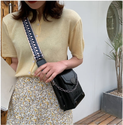 Women's PU Leather Crossbody Bag – Chain Strap Mini Messenger Purse