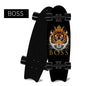 Fishtail Maple Skateboard — 21 Graphic Designs, 28" Deck