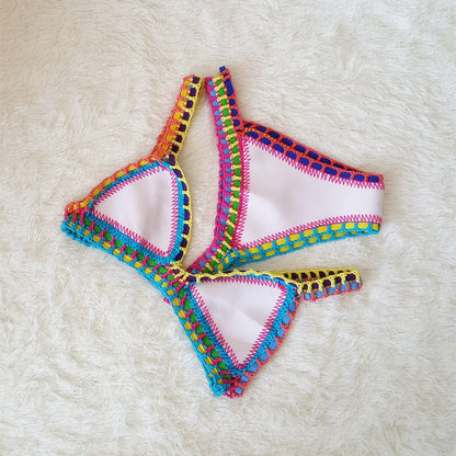 Women's Hand-Crochet Bikini Set | Knitted Two-Piece Swimwear