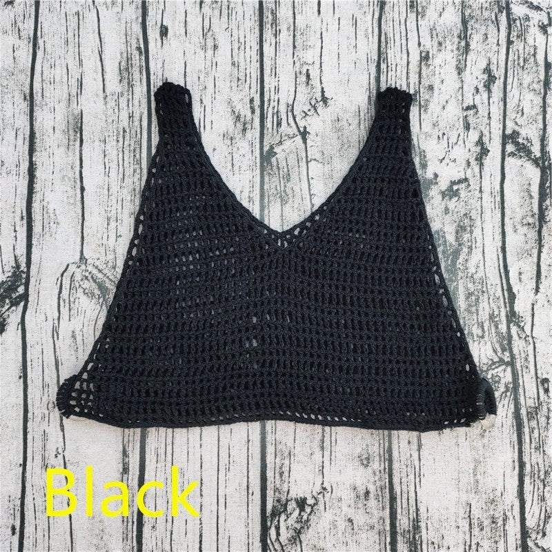 Crochet Bikini Cover-Up Set with Pants