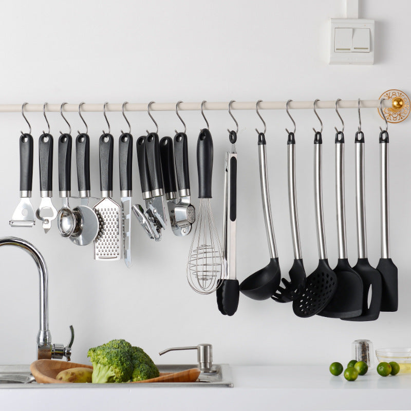 16-Piece Silicone Kitchen Utensil Set – Non-Stick Cooking Tools with Stainless Steel Handles