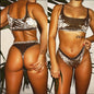 Women's Velvet Two-Piece Bikini Set | Soft Swimsuit in 4 Colors