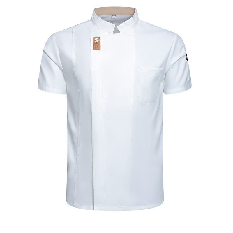 Short Sleeve Chef Jacket – Breathable Summer Kitchen & Bakery Uniform for Men
