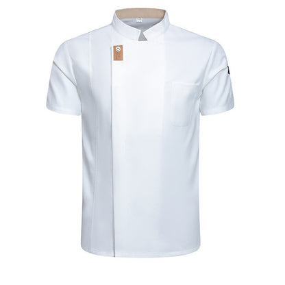 Short Sleeve Chef Jacket – Breathable Summer Kitchen & Bakery Uniform for Men