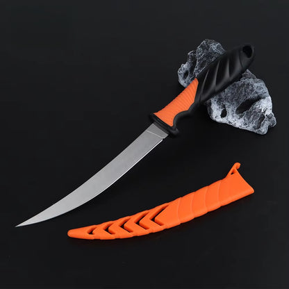 Fisherman's Fillet Knife with Orange Handle
