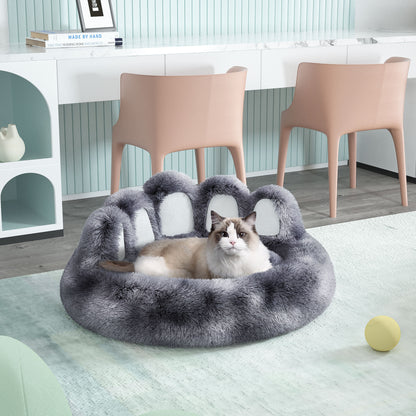 Bear Paw Shape Dog Bed – Cozy Plush Pet Bed for Small & Medium Dogs and Cats